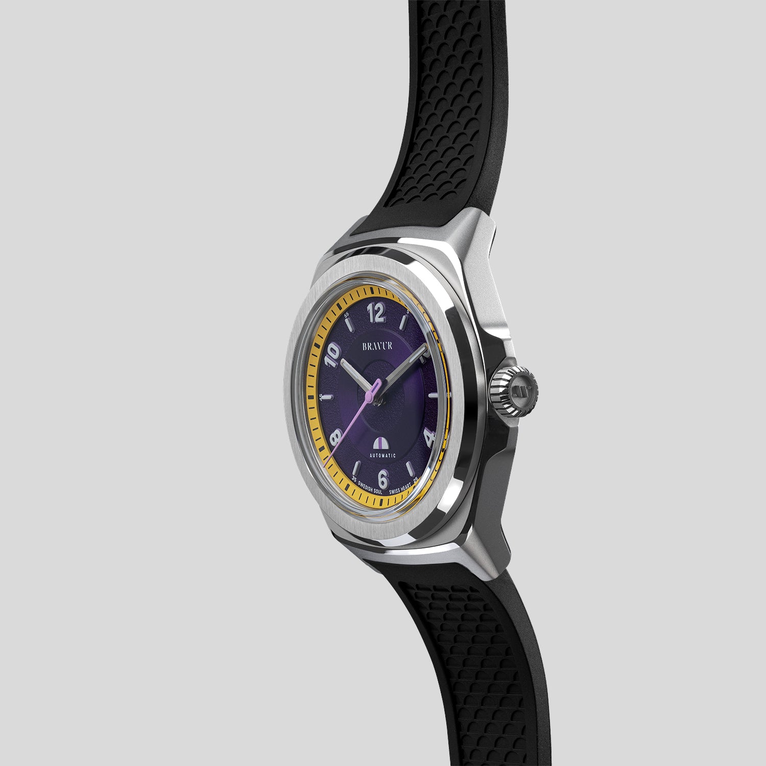 Black FKM rubber strap for Team Heritage series