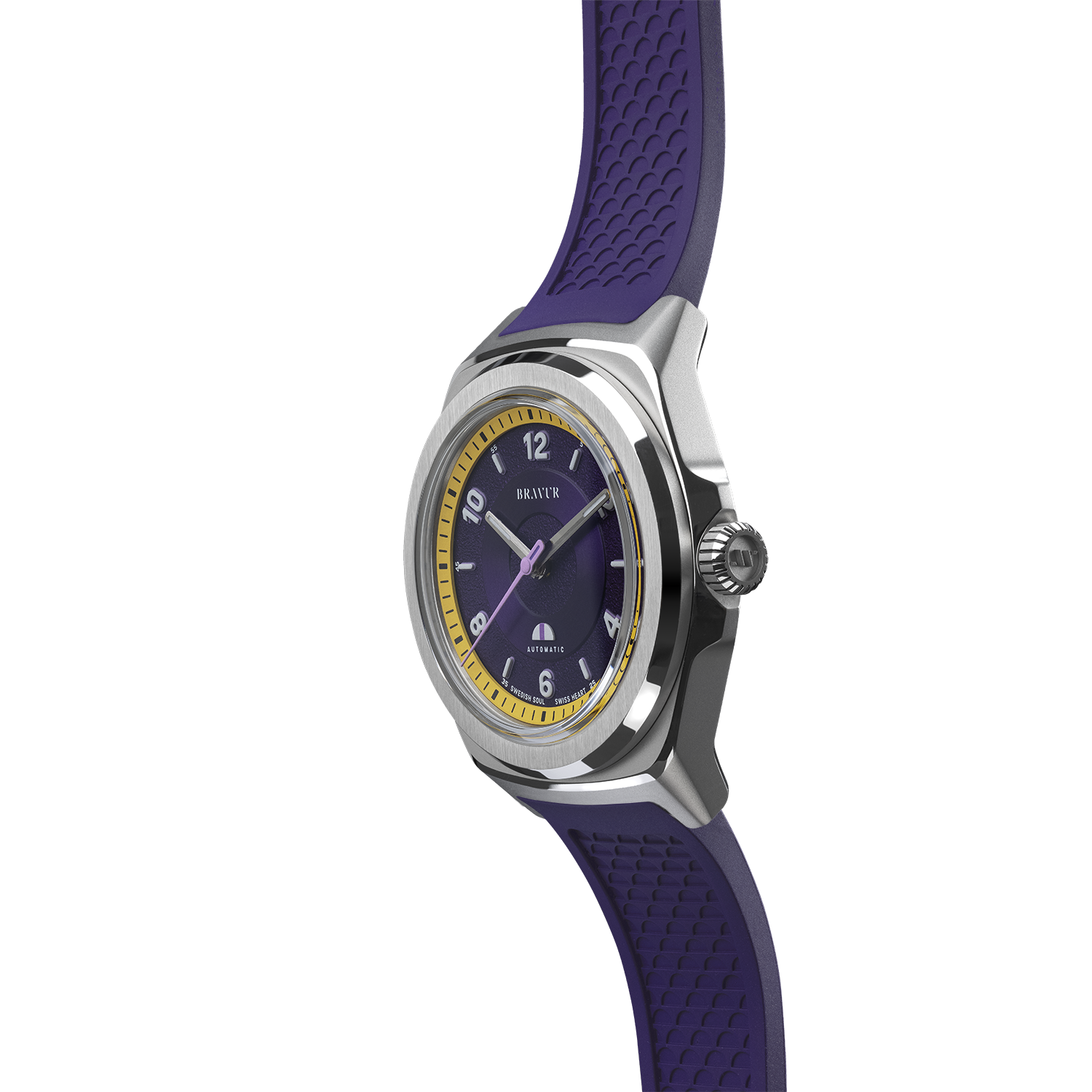 Purple FKM rubber strap for Team Heritage series