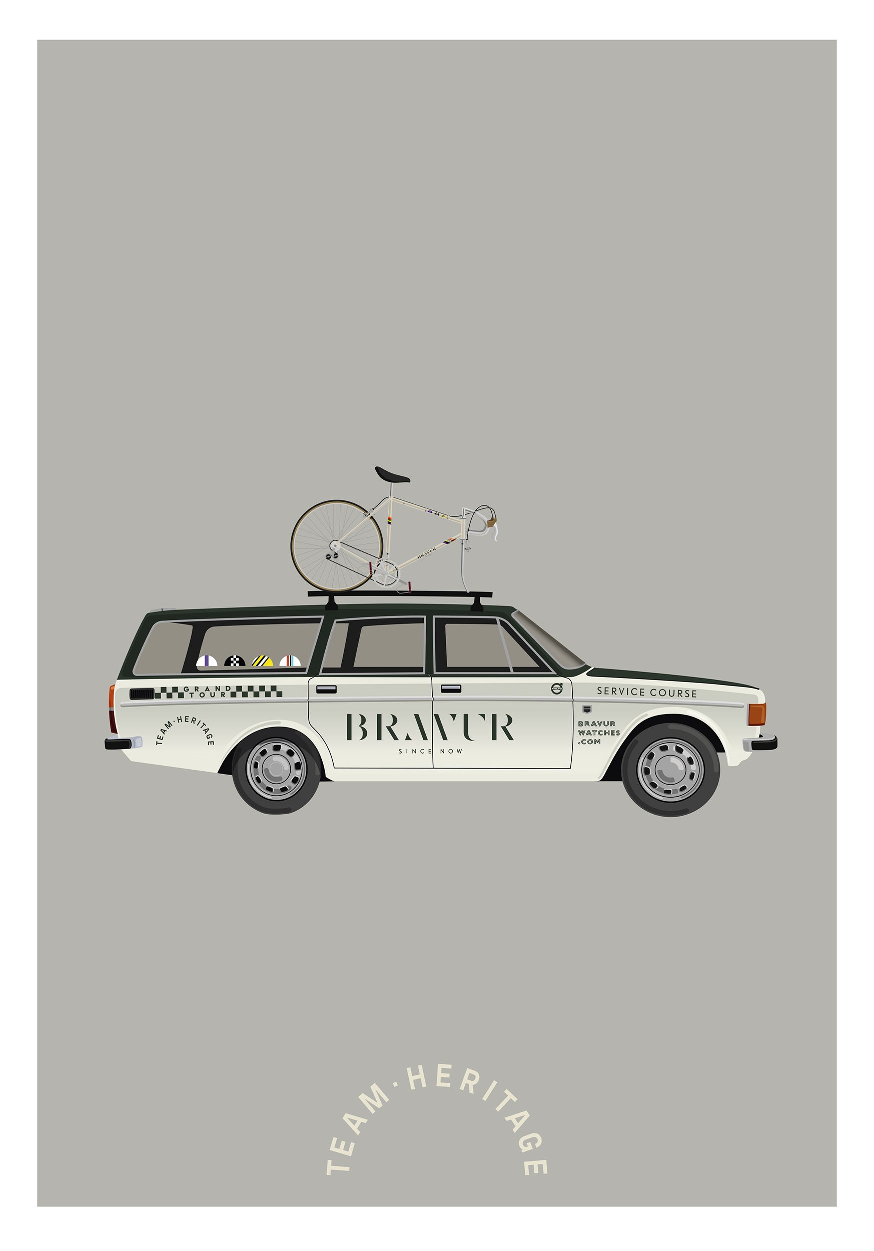 Poster Bravur Volvo team car