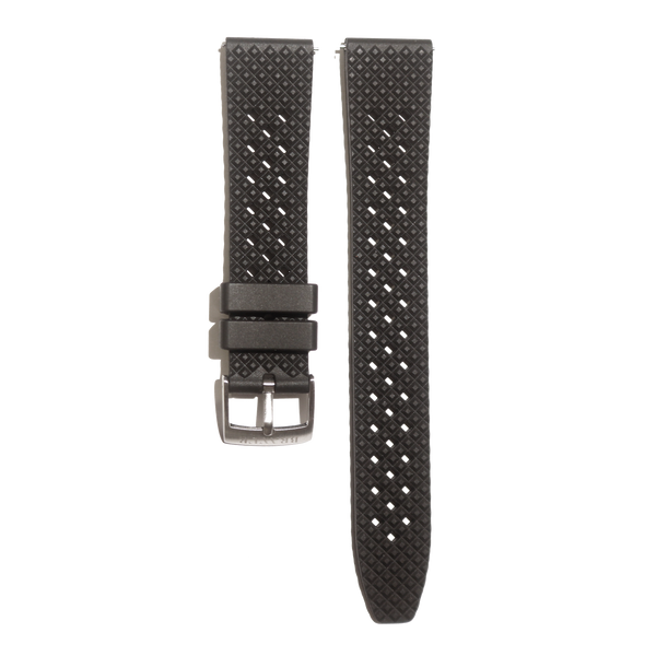 Black FKM rubber strap Bravur