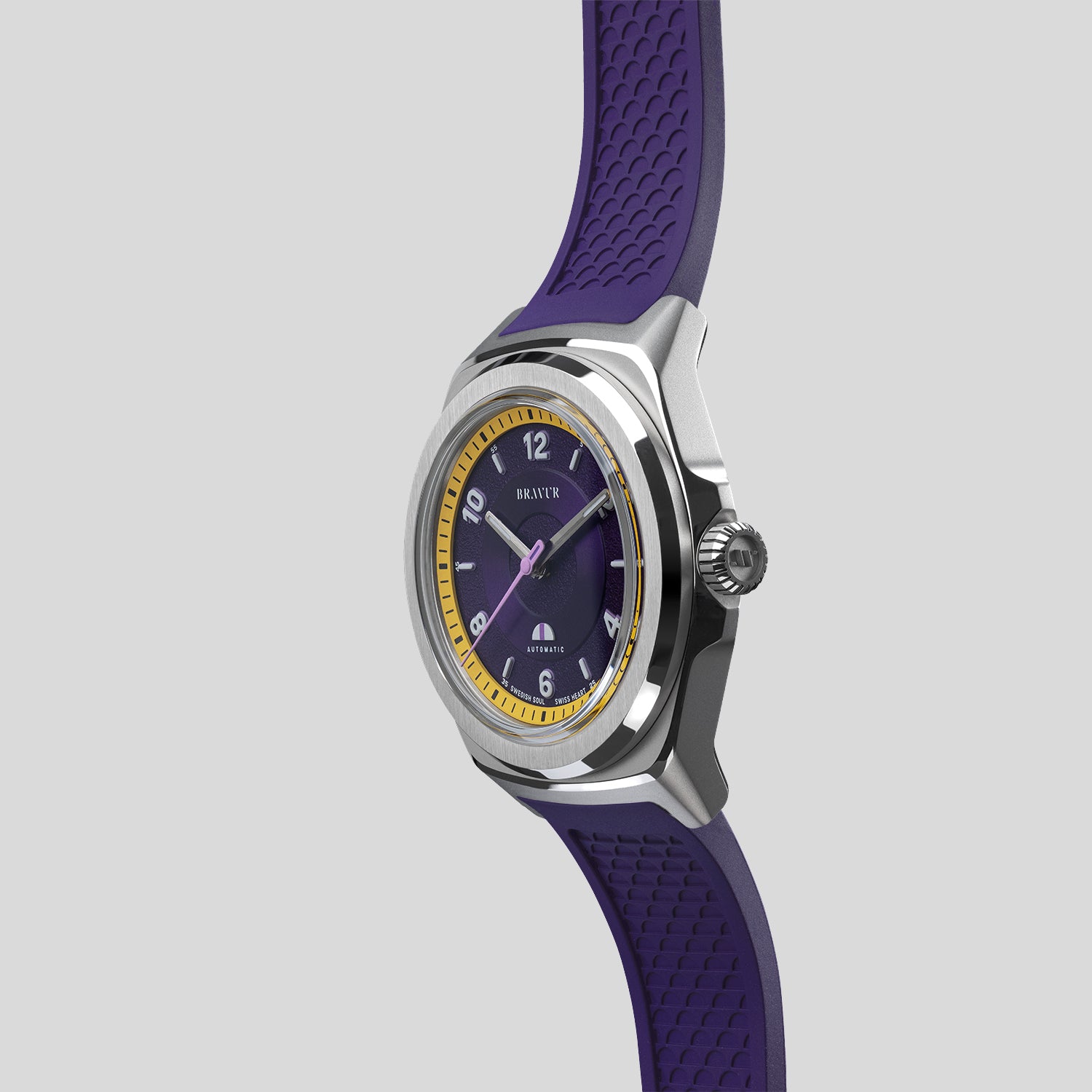 Purple FKM rubber strap for Team Heritage series