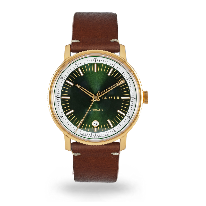 BW003 Gold PVD - Bottle Green dial